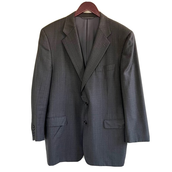 Hickey Freeman Nordstrom Loro Piana Mens Brown Suit Jacket Blazer Size 44 R